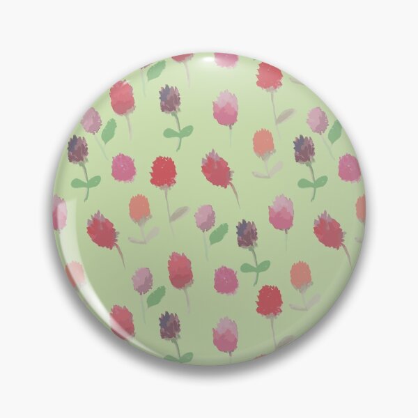 Item preview, crimson clover floral pattern designed and sold by rysunki-malunki.
