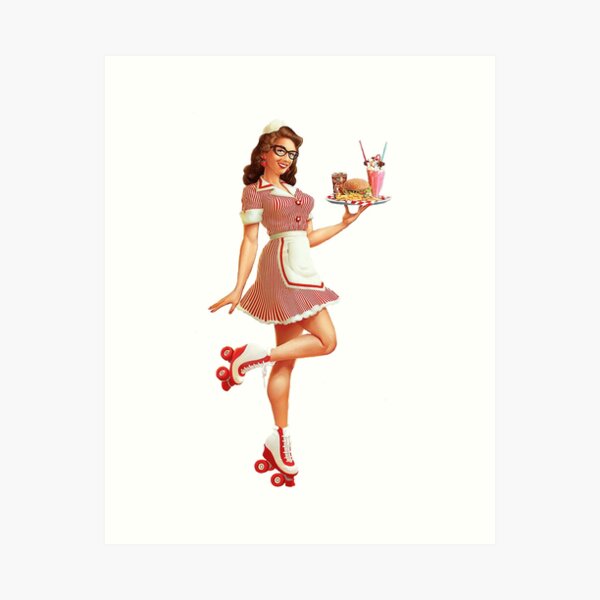 Item preview, Retro Diner Waitress designed and sold by StylishTayla.