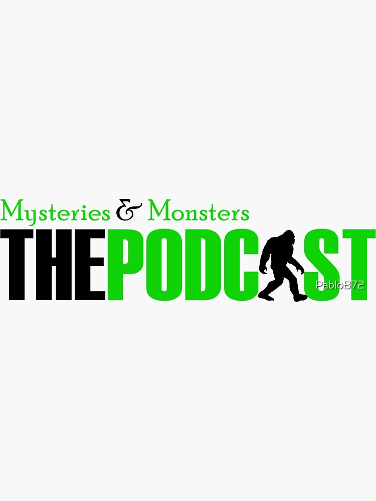 Thumbnail 3 of 3, Sticker, Mysteries and Monsters Green and Black designed and sold by PabloB72.