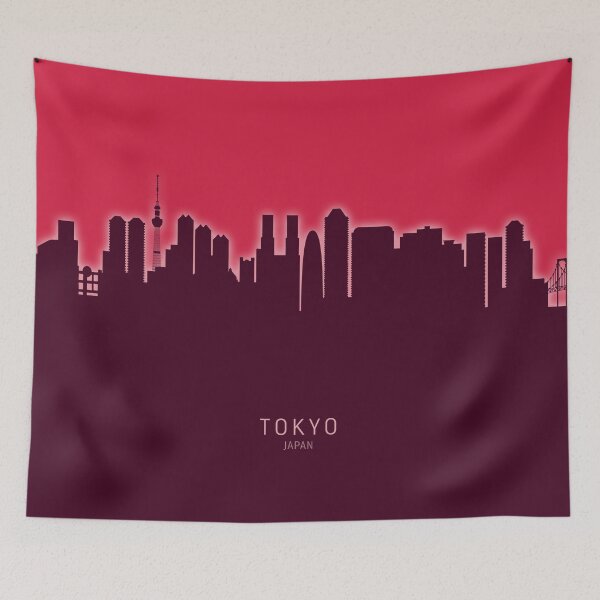 Artikelvorschau, Tokyo Japan Skyline entworfen und verkauft von ArtPrints.