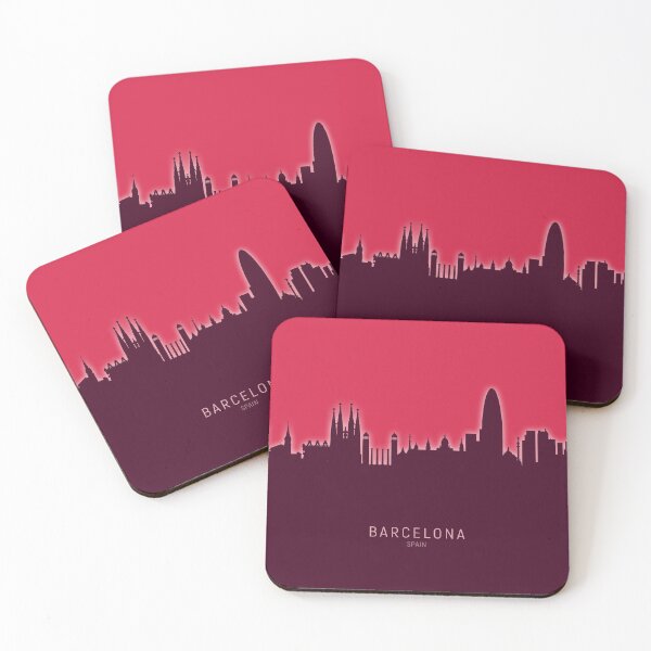 Item preview, Barcelona Spain Skyline designed and sold by ArtPrints.