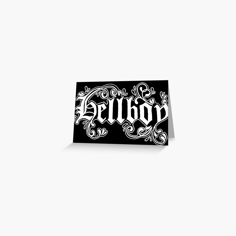 Lil Peep Hellboy Text In White Tattoo Design Greeting Card For Sale