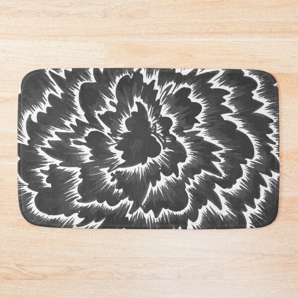 Item preview, Foral waves in black and white designed and sold by melisssne.