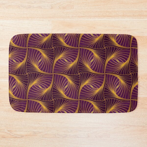 Item preview, Aubergine and Gold Geometric - Abstract Geometric Pattern  by Amanda M Lucas designed and sold by Amanda Lucas.