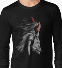 Mononoke Wolf Anime Tra Digital Painting Long Sleeve T-Shirt