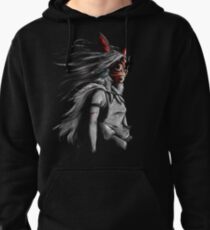 Mononoke Wolf Anime Tra Digital Painting Pullover Hoodie