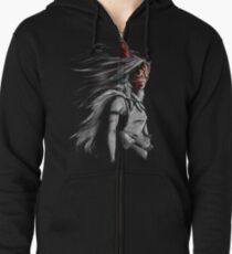 Mononoke Wolf Anime Tra Digitale Malerei Hoodie mit Reißverschluss