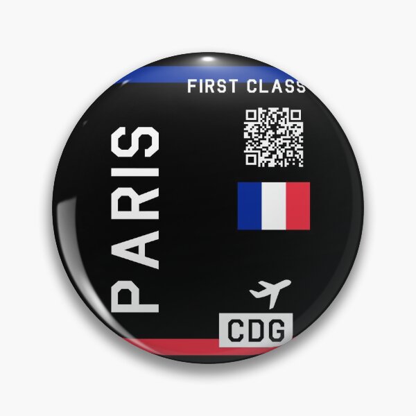 Artikelvorschau, Flugticket Paris in schwarz entworfen und verkauft von swaynowo.