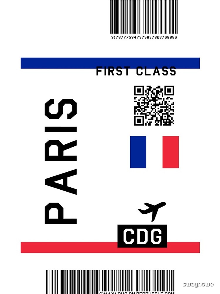 Disover Flight Ticket Paris iPhone Case