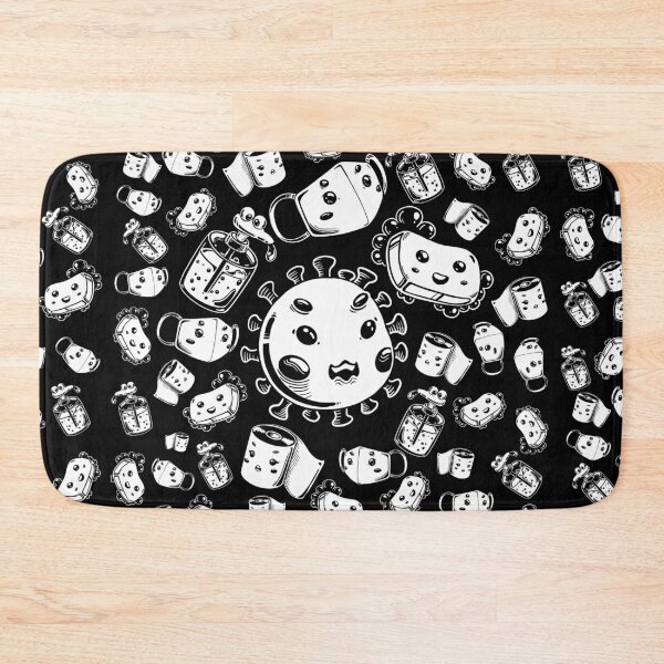 Item preview, Corona virus cartoon character black and white designed and sold by rothanavatar.