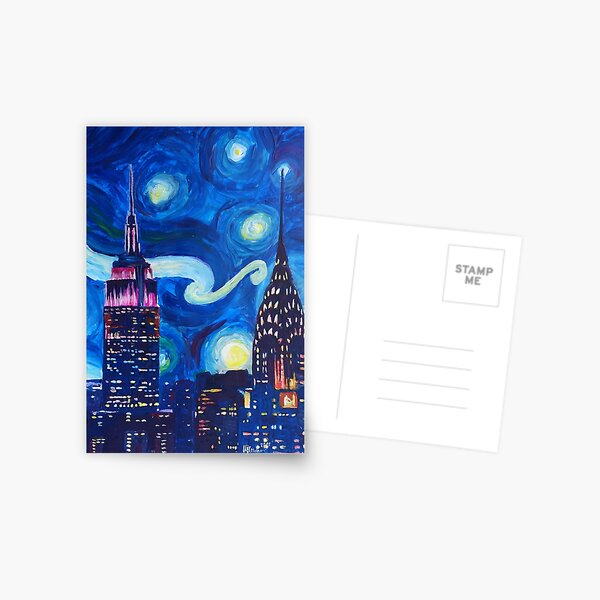 Item preview, Starry Night in New York - Van Gogh inspired designed and sold by artshop77.