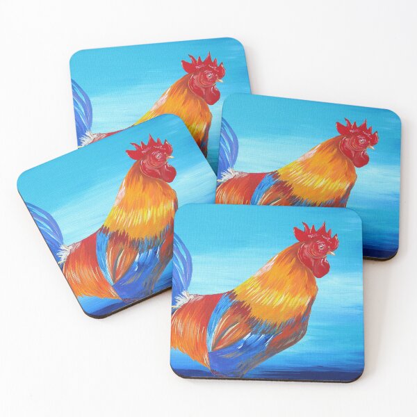 Item preview, Rooster with Bright Happy Colours designed and sold by cathyartist.