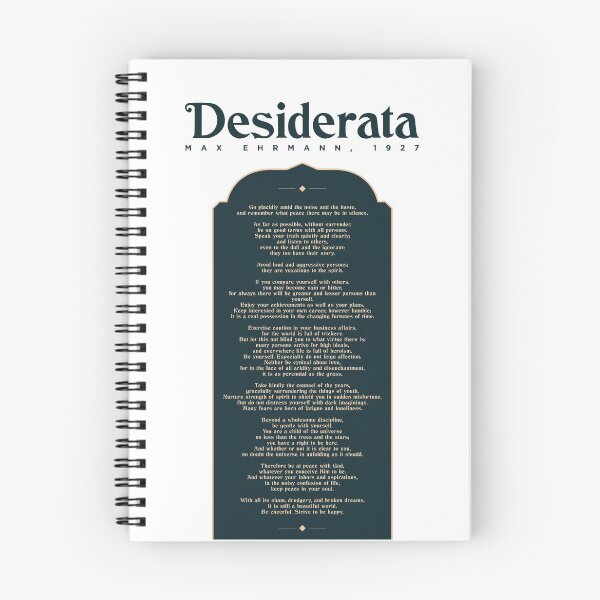 Item preview, Desiderata, Max Ehrmann - Typography Print 1 - Literary Poster designed and sold by Studio Grafiikka.