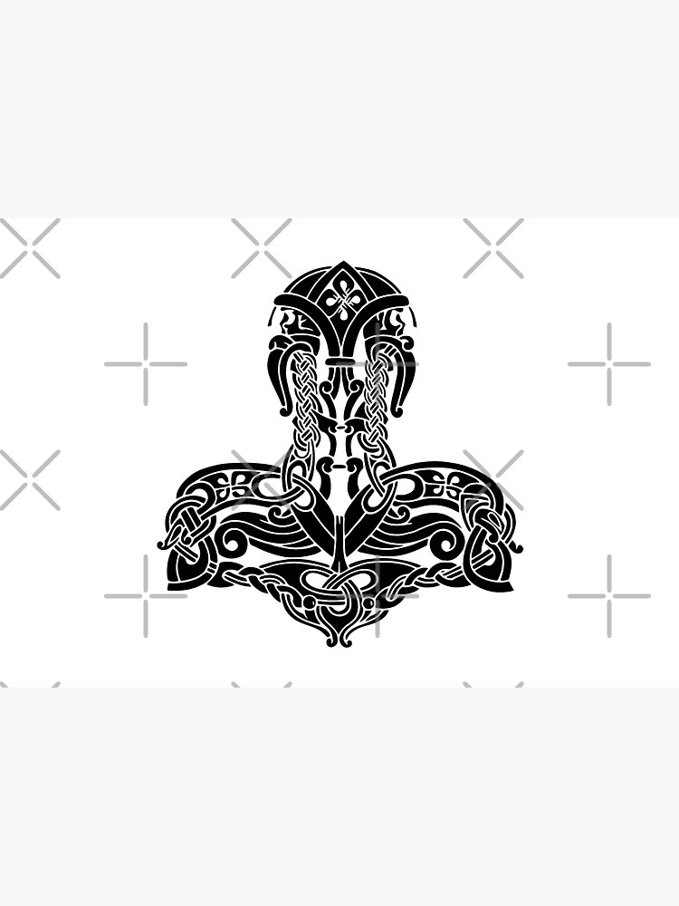 Thor's Hammer Mjölnir - Amulet symbol by Smaragdas