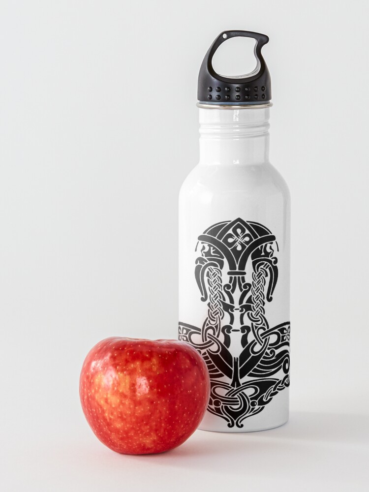 Alternate view of Thor's Hammer Mjölnir - Amulet symbol Water Bottle