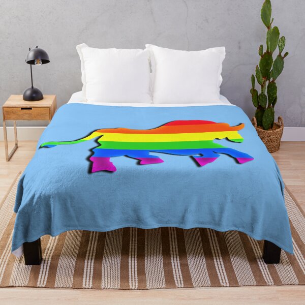 Item preview, symbol of the bull of 2021, on a blue background, LGBT theme designed and sold by vilma3000.