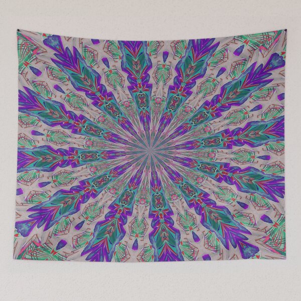Item preview, Totem Kaleidoscope In Purple Red and Jade designed and sold by taiche.