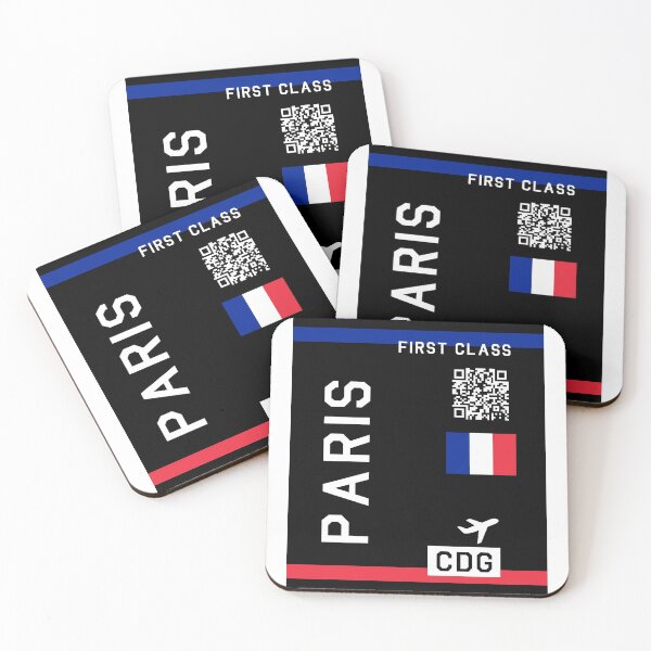 Artikelvorschau, Flugticket Paris in schwarz entworfen und verkauft von swaynowo.
