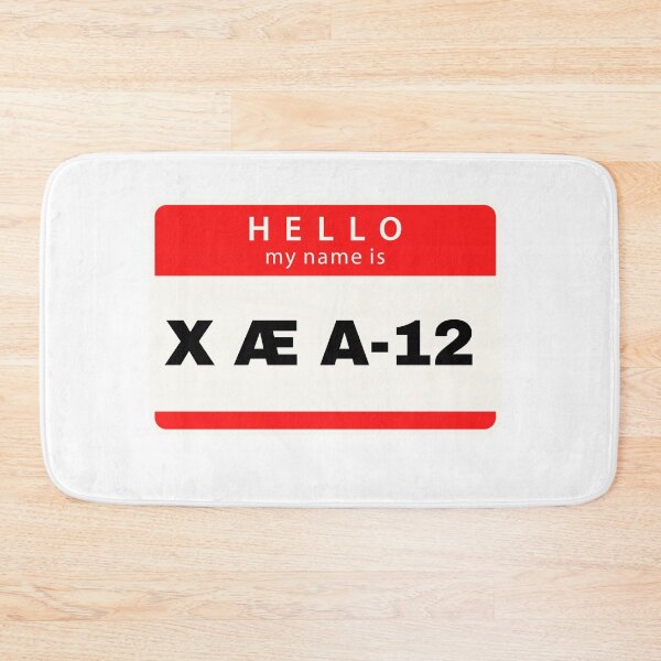 Item preview, Hello my name is X Æ A-12 (red) designed and sold by melbournegirl.