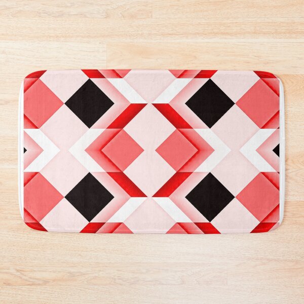 Item preview, Op art, diamonds, cuboids and cubes, reds designed and sold by aapshop.