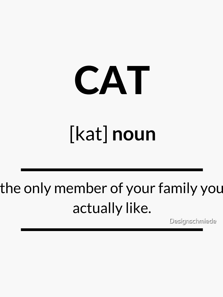 "Cat Definition Dictionary Collection" Sticker for Sale by