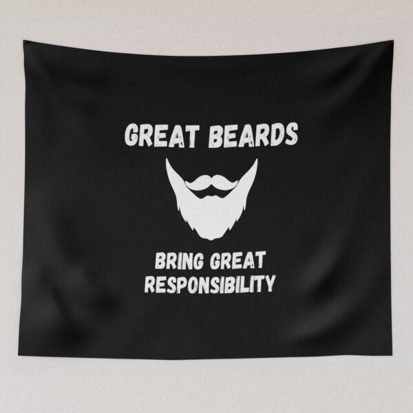 Item preview, Great Beards Bring Great Responsibility designed and sold by CatMonkStudios.