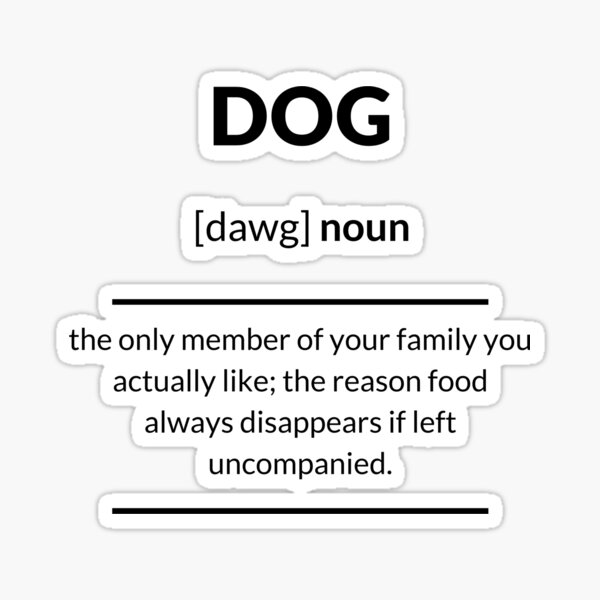 dog-definition-dictionary-collection-sticker-by-designschmiede