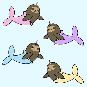 Artwork thumbnail, Pack of mermaid sloths by Pastel-PaletteD