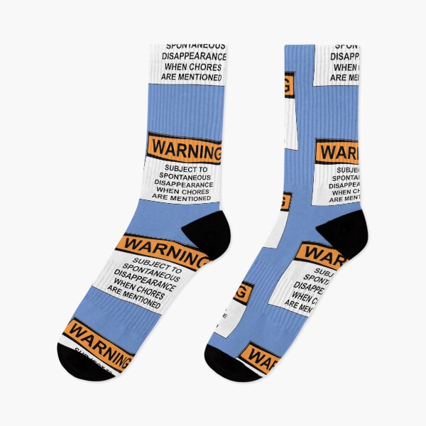 Item preview, Warning: Subject to spontaneous disappearance when chores are mentioned designed and sold by Bundjum.