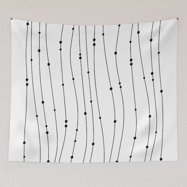 Item preview, Polka Dot Line Art Design in Black and White designed and sold by Melody Watson.