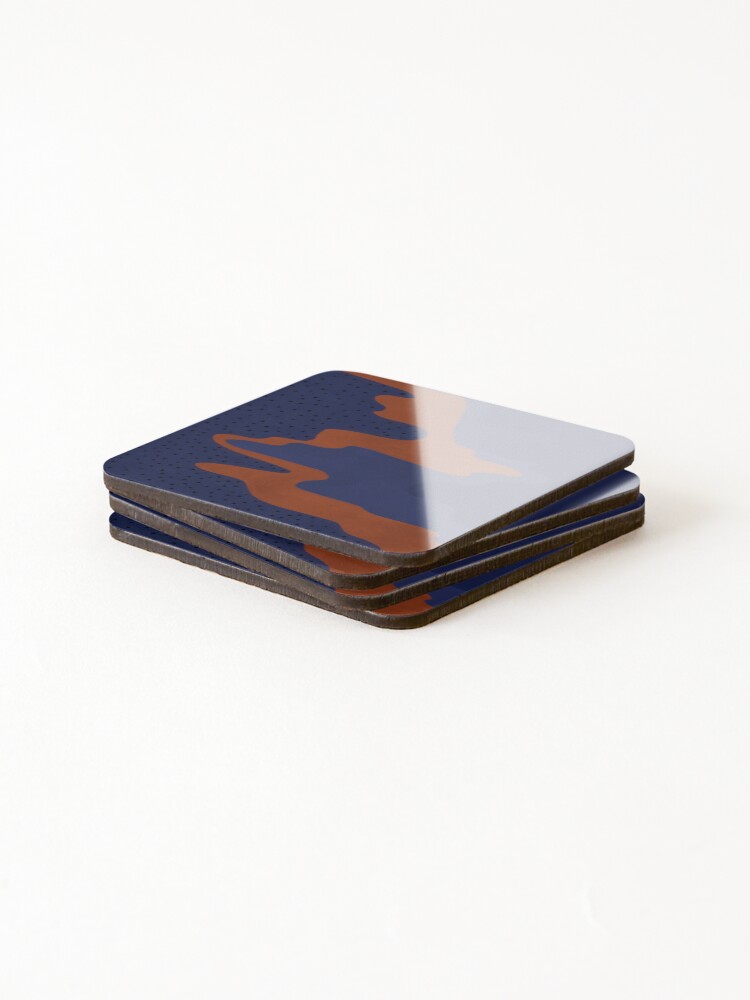 Thumbnail 4 of 5, Coasters (Set of 4), Abstract blue designed and sold by PatternCreator.