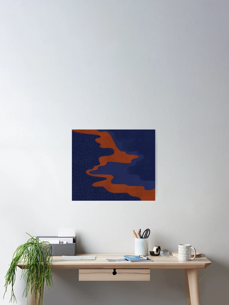 Thumbnail 2 of 3, Poster, Abstract blue designed and sold by PatternCreator.