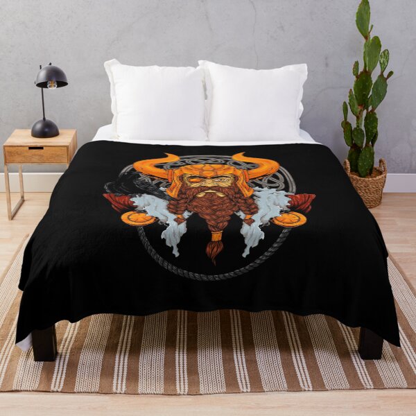 Item preview, Viking God Odin - Raven Warrior Valhalla Valknut designed and sold by anziehend.