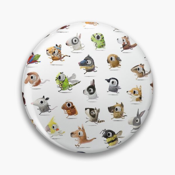 Marathon Animals Pin Button