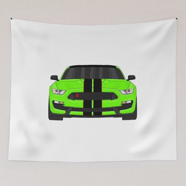 Item preview, Ford Mustang GT350R front (GrabberLime and Black) designed and sold by VenZolic.