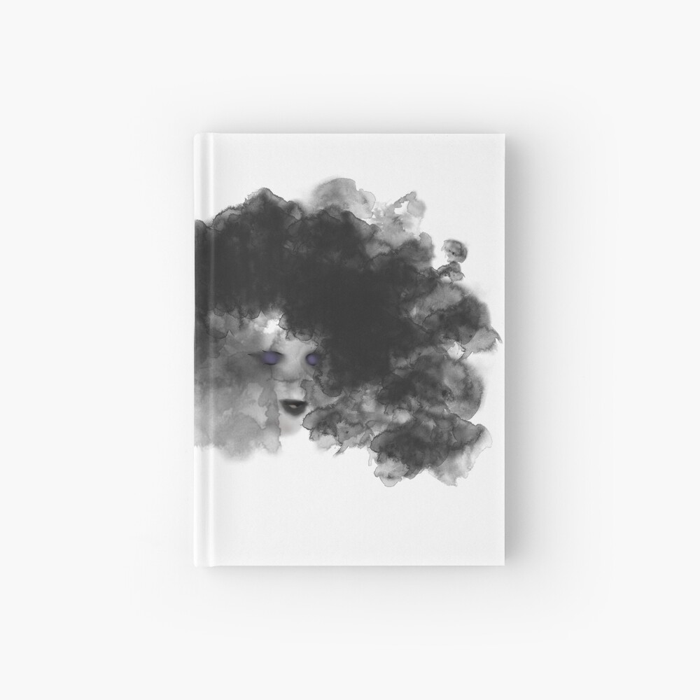 Ink Woman Abstract Digital Watercolor Hardcover Journal