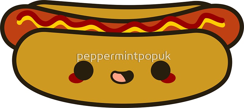 "Yummy kawaii hot dog" Stickers by peppermintpopuk  Redbubble