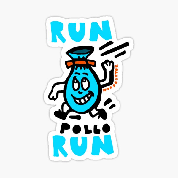 Run Pollo Run Pegatina