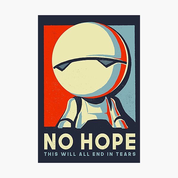 Item preview, No hope Marvin - Funny Voting Sign Parody - Hitchhiker's Guide to the Galaxy designed and sold by BlancaVidal.