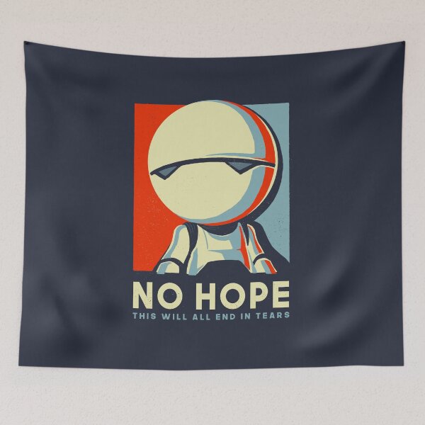 Item preview, No hope Marvin - Funny Voting Sign Parody - Hitchhiker's Guide to the Galaxy designed and sold by BlancaVidal.