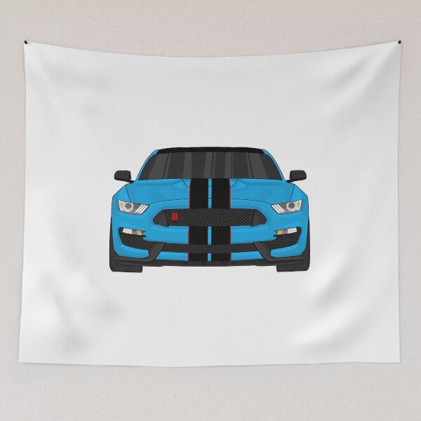Item preview, Ford Mustang GT350R front (VelocityBlue,Black and Black) designed and sold by VenZolic.