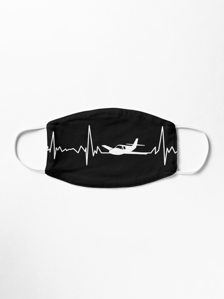 Alternate view of Airplane pilot heartbeat flying Mask