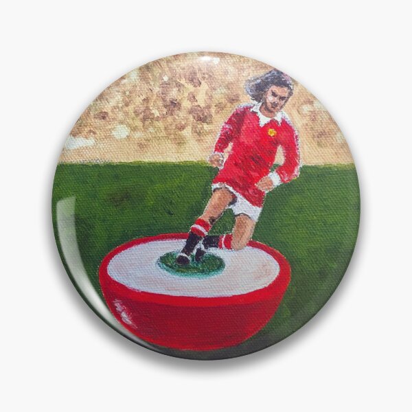 Item preview, Acrylic painting of George Best on Subbuteo base designed and sold by jwejkd.