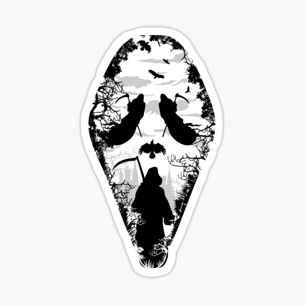 "Scary Jeepers creepers face Halloween style" Sticker for Sale by