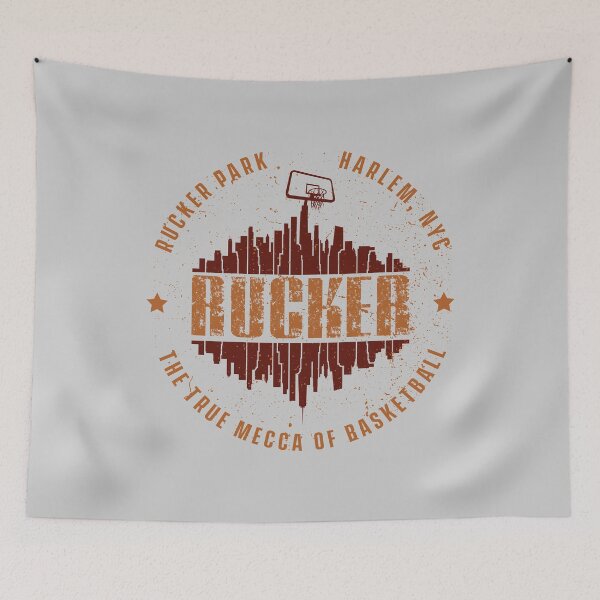 Item preview, Rucker Park - The true Mecca of basketball - Vintage label design designed and sold by COURT-VISION.