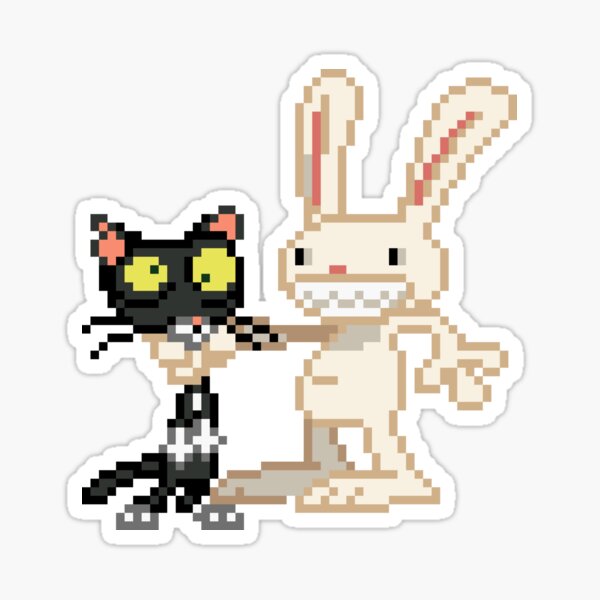 8 Bit Cat Stickers 