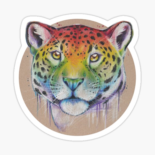 Rainbow Leopard Sticker