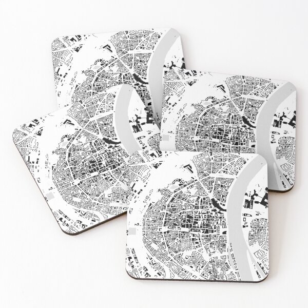 Item preview, Cologne black & white building city map designed and sold by Intrepix.