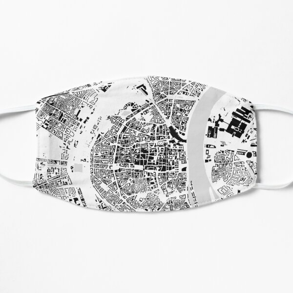 Cologne black & white building city map Mask