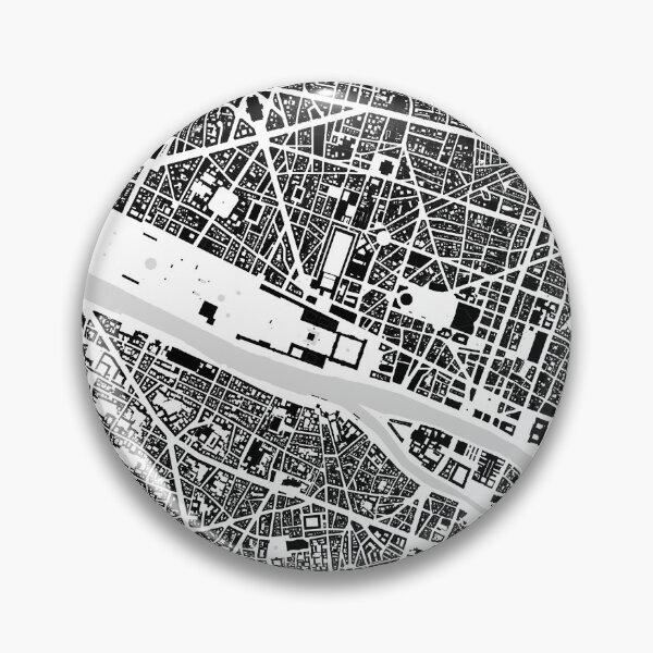 Item preview, Paris black & white building city map designed and sold by Intrepix.